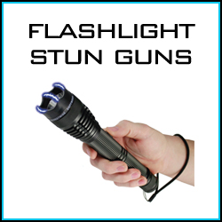 Flashlight stun gun personal self defense products.